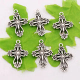 Heart Cross Religious Spacer Charm Beads Pendants Alloy Jewelry L425