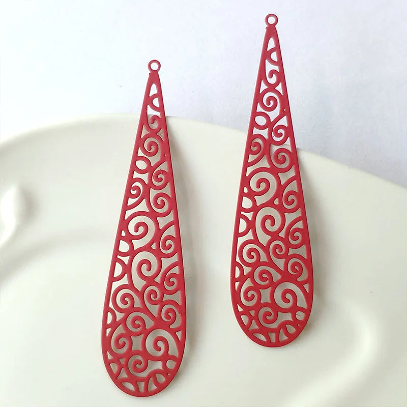Hollow Copper Flower DIY Earrings Jewelry Components