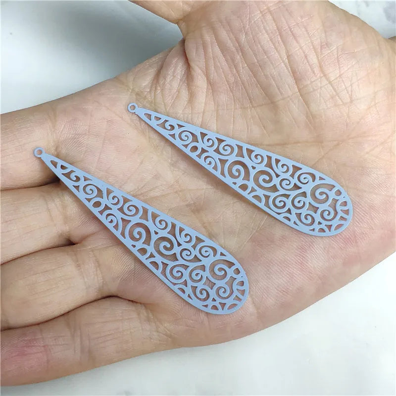 Hollow Copper Flower DIY Earrings Jewelry Components