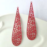 Hollow Copper Flower DIY Earrings Jewelry Components