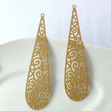 Hollow Copper Flower DIY Earrings Jewelry Components