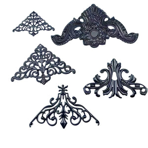Metal European Filigree Pattern DIY Jewelry Making Box Decoration