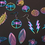 Filigree Pendants Dangle Charm Earring Hooks Jump Rings Set