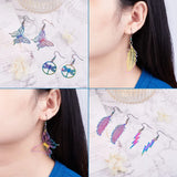 Filigree Pendants Dangle Charm Earring Hooks Jump Rings Set