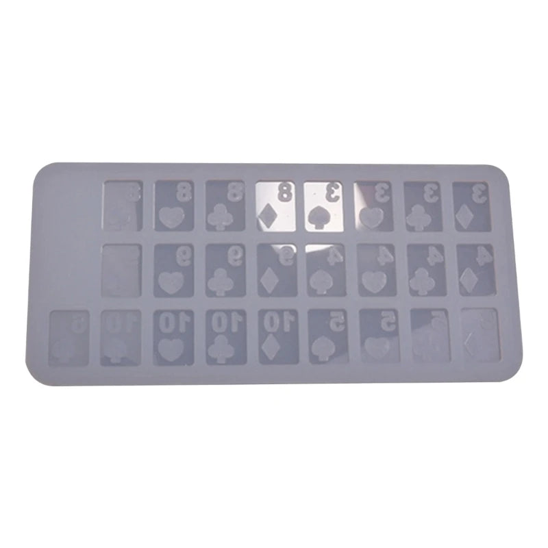 Poker Cards Silicone Mold for Keyring Pendant - Birthday Gift