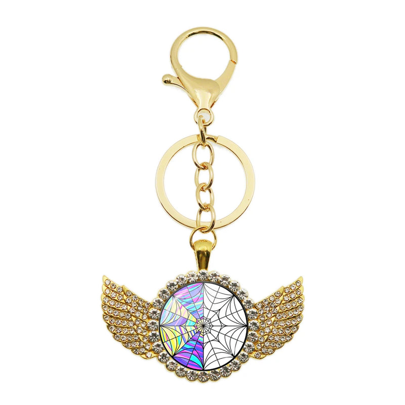 Wednesday Adams Angel Pendant Keychain Gift