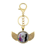 Wednesday Adams Angel Pendant Keychain Gift