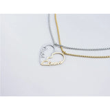 Custom Engraved Love Name Necklace Set for Men and Women