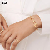 Personalized Rectangular Chain Letter Bracelet-Name Bracelet