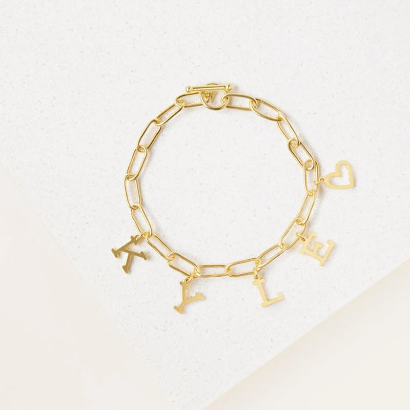 Personalized Rectangular Chain Letter Bracelet-Name Bracelet