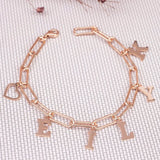 Personalized Rectangular Chain Letter Bracelet-Name Bracelet