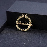 Custom Stainless Steel Name Pins Nameplate Brooch