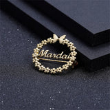 Custom Stainless Steel Name Pins Nameplate Brooch