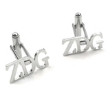 Personalized Stainless Steel Name Cufflinks Twins