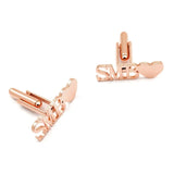 Personalized Stainless Steel Name Cufflinks Twins