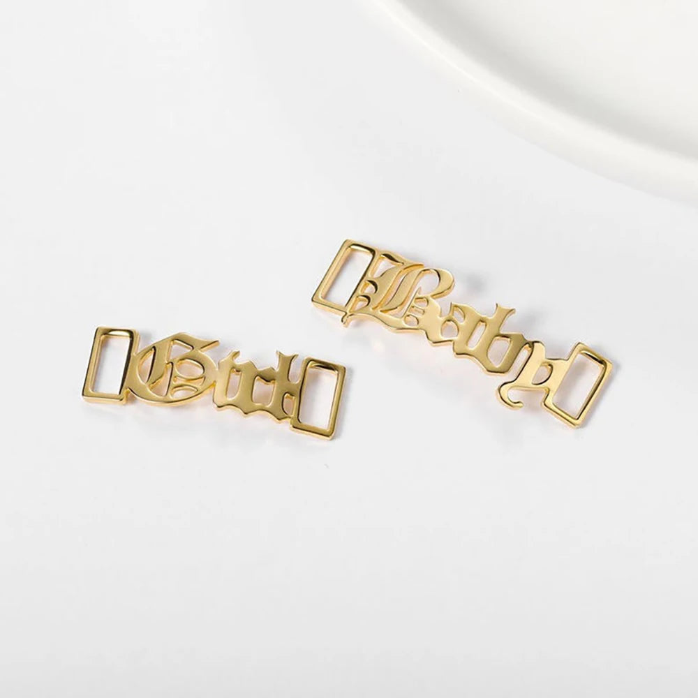 Stainless Steel Shoe Buckles-Sneakers Charm Accessories