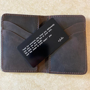 Customized Stainless Steel Wallet Card-Men's Accessory-Father's Gift