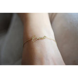 Personalized Name Bracelet For Women Stainless Steel Adjustable Chain