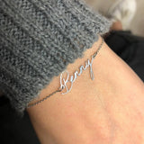 Personalized Name Bracelet For Women Stainless Steel Adjustable Chain