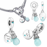 Glow-in-the-dark Lightbulb Dangle Charm for Pan Bracelet