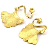 Raw Brass Leaf Charm Necklace