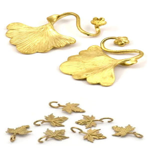 Raw Brass Leaf Charm Necklace