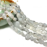 Natural Moonstone Gravel Gemstone Beads 15''