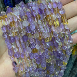Natural Ametrine Gravel Gemstone Beads for DIY Jewelry Making 15''