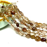 Natural Copper Rutilated Quartz Gravel Gemstone Beads 6-8mm