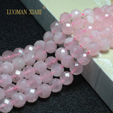 Natural Faceted Madagascar Rose Quartz Beads 6/8/10MM