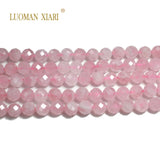 Natural Faceted Madagascar Rose Quartz Beads 6/8/10MM