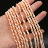 100% Natural Freshwater Pearl Beads Flat Shape Loose Beads 4-5mm