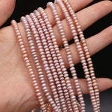 100% Natural Freshwater Pearl Beads Flat Shape Loose Beads 4-5mm