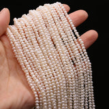100% Natural Freshwater Pearl Irregular Rice Shape Beads 2.5-3mm
