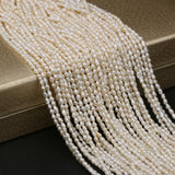 100% Natural Freshwater Pearl Beads 3-4mm Strand 14''