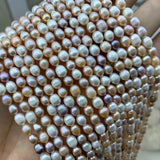 Natural Freshwater Pearl Mix Purple Pink Rice Shape Beads 5-8mm