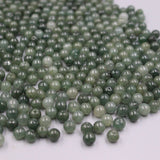 100% Natural A Jade / Jadeite Beads Oil-green Round Beads 5mmW (Wholesale)