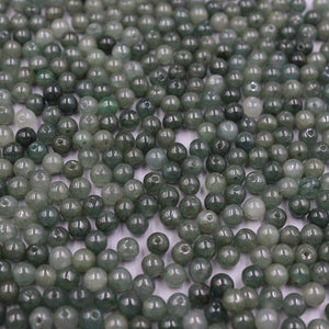 100% Natural A Jade / Jadeite Beads Oil-green Round Beads 5mmW (Wholesale)