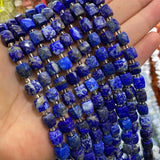 Natural Lapis Lazuli Square Gemstone Beads 8-9MM