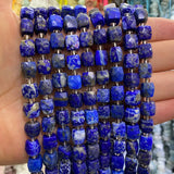 Natural Lapis Lazuli Square Gemstone Beads 8-9MM