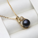 Natural Pearl Pendant Necklace, 925 Sterling Silver...