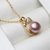 Natural Pearl Pendant Necklace, 925 Sterling Silver...