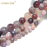 100% Natural Rare Madagascar Crystalloid Tourmaline Round GemStone Beads