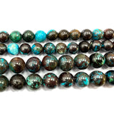 Natural Brown Chrysocolla Gemstone Beads DIY Bracelet Necklace 15''