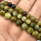 Green Garnet Gemstone Beads 6/8/10MM 15''