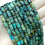 African Turquoise Loose Cylinder Gemstone Beads 6*10mm