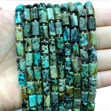 African Turquoise Loose Cylinder Gemstone Beads 6*10mm