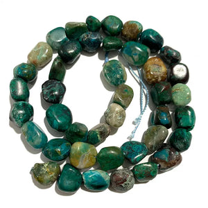 100% Natural Stone Beads 8-10MM Gravel Green Chrysocolla for DIY Jewelry Making