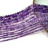 Natural Stone Beads Amethyst Loose Round Gemstone DIY Jewelry