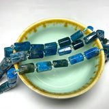 Natural Apatite Faceted Cylinder Gemstone Beads DIY Jewelry Making
